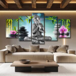 Tableau Zen Bouddha Argenté