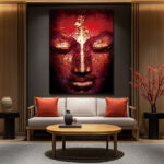 Tableau Zen Bouddha Rouge