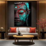 Tableau Bouddha Bleu