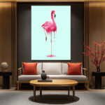Tableau Flamant Rose​ Peinture