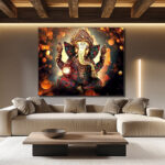 Tableau Ganesh Doré