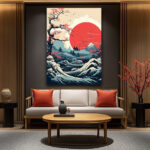 Tableau Japonais Soleil Levant