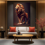 Tableau Lion Origami