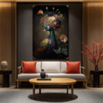 Tableau Paon Abstrait