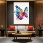 Tableau Papillon Abstrait